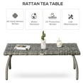 thumbnail image 4 of Outsunny 35" Rattan Coffee Table Outdoor Side Table, Grey, 4 of 10