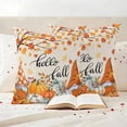 thumbnail image 3 of Thanksgiving Pillow Covers 2 Pack Gnome Pumpkin Maple Leaf Pillowcase Waterproof Outdoor Throw Pillow Cover for Patio Garden Square Cushion 18”x18”, 3 of 9