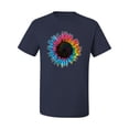 thumbnail image 2 of Wild Bobby, Colorful Tie Dye Sunflower Womens, Streetwear, Men's Graphic Tees, Navy, 2XL, 2 of 3