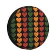 thumbnail image 2 of PUREYAH Black History Month Hearts Texture Rv Spare Tire Cover, Wheel Covers Protectors Universal Fit for Camping Travel Trailer Truck 14 inch, 2 of 6