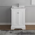 thumbnail image 3 of Fresca Windsor 24" Matte White Traditional Bathroom Cabinet w/ Top & Sink, 3 of 4