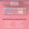 thumbnail image 3 of Ajazz Mechanical Keyboard Mouse Combo USB Wired Gaming Keyboard Mouse Set 104 Keys Mixed Light Keyboard Pink (Blue Switch), 3 of 8
