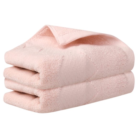 Toallas de mano de algodón REGALWOVEN de 2 piezas, gruesas y cómodas, toallas altamente absorbentes para baño, viaje, rosa 14" x 30"