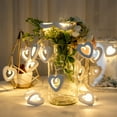 thumbnail image 5 of Costeam LED Wooden Heart Shaped String Lights, Valentine's Day Decorations, Hanging Pendant Lights, Festive Home Ambient Light, 5 of 6