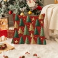 thumbnail image 5 of Santa Claus Pink Christmas Trees, Christmas Throw Pillow - Ultra Soft Fluffy Holiday Decor Festive Bed Sofa Couch Decor, 5 of 6