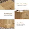 thumbnail image 6 of Kicctian Modern Fluted Nightstand,Bedside Table Small Accent Storage Cabinet with 2 Drawers,Side End Table for Bedroom,Oak Color, 6 of 8
