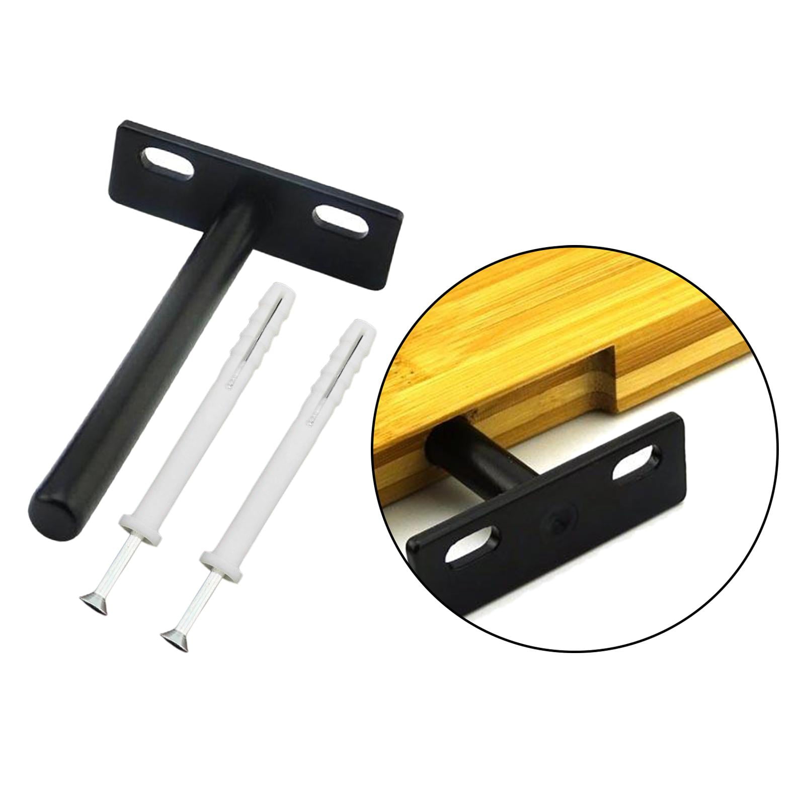 Baoblaze 5xFLOATING SHELF BRACKETS SCREW WALL SHELVES SUPPORT HOLDER 8x6.2x2cm