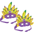 thumbnail image 1 of Kovot Inflatable Mardi Gras Mask | 12" Inflatable Mask for Carnivals and Dress-Up (Set of 2), 1 of 1
