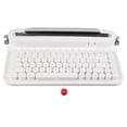 thumbnail image 2 of Typewriter Keyboard, 86 Keys Retro Cute Round Keycaps Portable Keyboard Recess Design Mini White  Keyboard With Integrated Stand For Tablet Smart Phone, 2 of 8