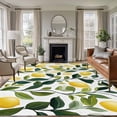 thumbnail image 2 of Pastoral Lemon Area Rugs 5x7 ft Yellow Fruit Leaves Harvest Watercolor Washable Rug Non Slip Indoor Carpet Absorbent Floor Mat for Living Room Bedroom Dining Room, 2 of 9