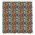 thumbnail image 3 of Ambesonne Geometric Shower Curtain, Grunge Game Retro, 69"Wx75"L, Multicolor, 3 of 3