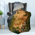 thumbnail image 4 of Sicily Soft Flannel Fleece Throw Blanket, Scenic View of Village Ragusa Ibla at Sunset Unique Old Architecture, Cozy Plush for Indoor and Outdoor Use, 50" x 70", Multicolor, by Ambesonne, 4 of 5
