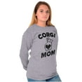 thumbnail image 4 of Corgi Mom Dog Pet Parent Fur Mama Women's Long Sleeve T Shirt Brisco Brands S, 4 of 6