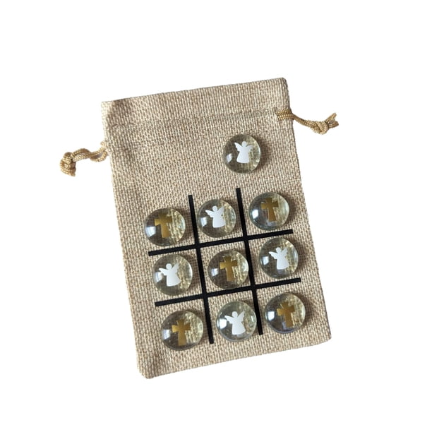 Juego Tic Tac Toe, regalo de Navidad para niños Cross & Angel