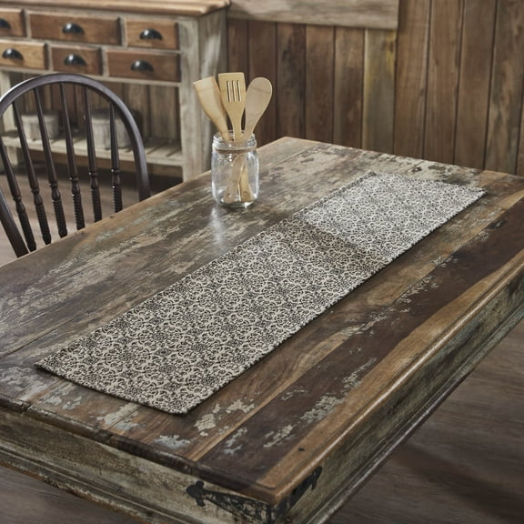 VHC Brands Runner 12x48, Cotton Dining Room, Kitchen Table Runner, Country Farmhouse Style, Custom House Collection, Rectangle 12x48, Natural