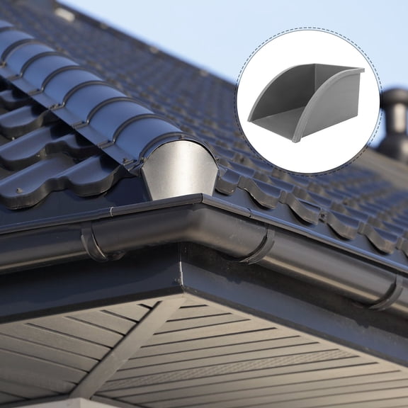 BESTYASH Weather-Resistant Plastic Rainwater Splash Guard Tray with Debris Filter for Home Gutter
