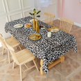 thumbnail image 5 of Black and Tan Leopard Print Rectangle Tablecloth 60"x120",Waterproof Polyester Rectangle Table Cloth, Wipeable Spillproof Polyester Tablecloth for Dining, Camping, Indoor and Outdoor, 5 of 6