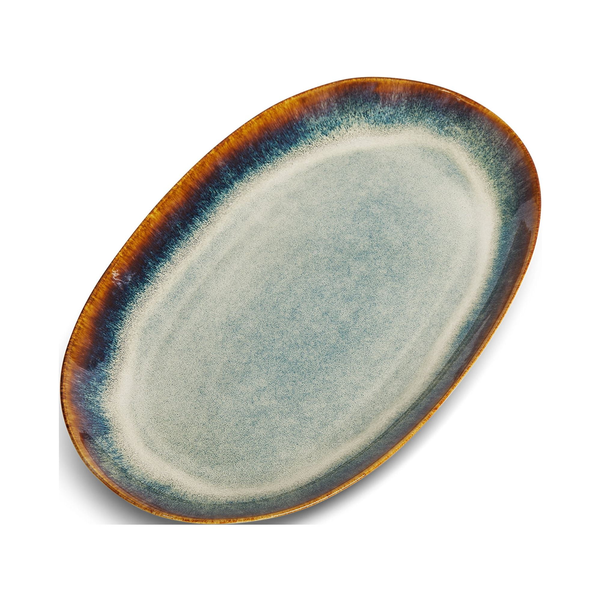 (2 pack) Yellowstone Ceramic Oval Platter, Kayce Collection