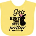 thumbnail image 3 of Inktastic Hunting Girls Hunt Too Only Prettier with Doe and Arrow Girls Baby Bib, 3 of 4