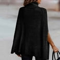 thumbnail image 5 of Women's Lightweight Long Sleeve Knit Cape Sweater Turtleneck Solid Color Pullover Tops, 5 of 5