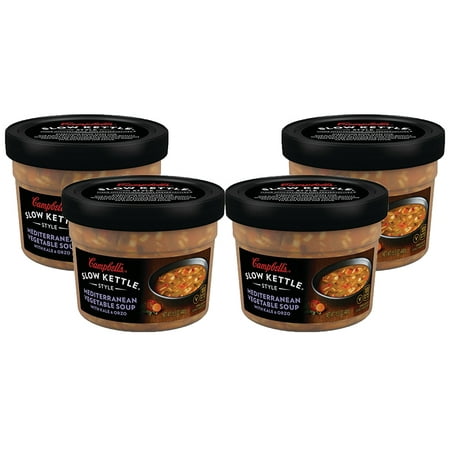 (3 Pack) Campbell's Slow Kettle Style Mediterranean Vegetable Soup with Kale and Orzo, 15.5 oz.