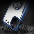 thumbnail image 4 of Designed for iPhone 11 Case 6.1 inch, Carbon Fiber Design Clear Crystal Case with 360 Degree Rotation Finger Ring Holder Kickstand(Work with Magnetic Car Mount) for iPhone 11,Navy Blue, 4 of 14
