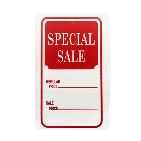 Coupons Sales Amram Coupon Tags, White/Red 1.25