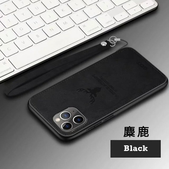 Funda de tela a la moda para iPhone XR X Xs Max 11 13 14 Pro Max 12 Mini SE 6 6s Plus 7 8 cubierta de hierro con imán incorporado ciervo gato Shell Tan Jianjun unisex