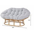 Better Homes & Gardens Double Papasan Chair, Grey Linen - Walmart.com