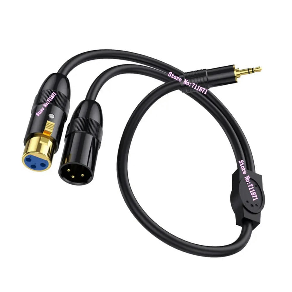 FOR Gold plating TRS 3.5mm Male to 3Pin XLR Male Female Audio Adapter Cable Cord Female Male Stereo 3.5 Male Audio Line Wire