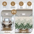 thumbnail image 5 of Palm Leaves Tropical Window Privacy Film, Green Botanical Summer Linen Static Cling UV Sun Blocking Heat Control Window Tint Day and Night, Non-Adhesive One Way Windows Privacy Cover 35.4''x78.7'', 5 of 7