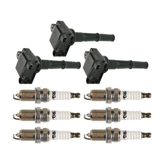 Ignition Coil and Spark Plug Kit 9 Piece - Compatible with 1995 - 2004 Toyota Tacoma 3.4L V6 1996 1997 1998 1999 2000 2001 2002 2003