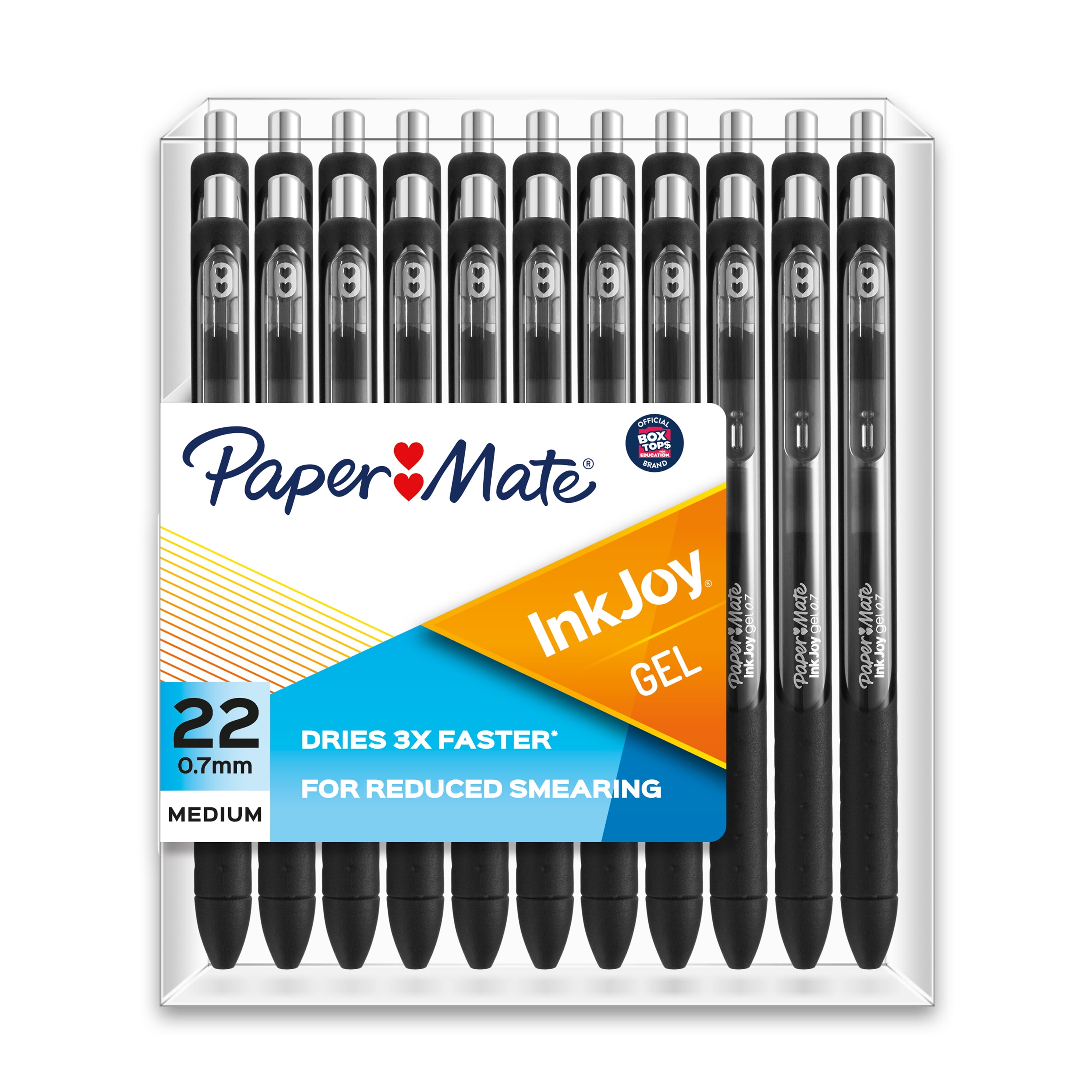 Paper Mate InkJoy Retractable Gel Pens, Medium Point, Black, 22 Count