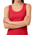 thumbnail image 4 of Aoiroe Basic Tank Tops for Women,Basic Sleeveless Layering Shirts U Neck Ribbed Tank Top High Neck Tank Tops Cute Sleeveless Shirts Trendy Fashion Clothes Red XL, 4 of 9