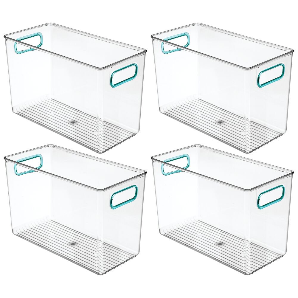 mDesign Plastic Kitchen Food Storage Organizer Bin, 4 Pack Walmart