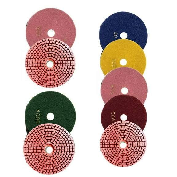 5 Inch 125Mm Dry Wet Polishing Pads Flexible Grinding Sanding Discs for Granite 30 Grit