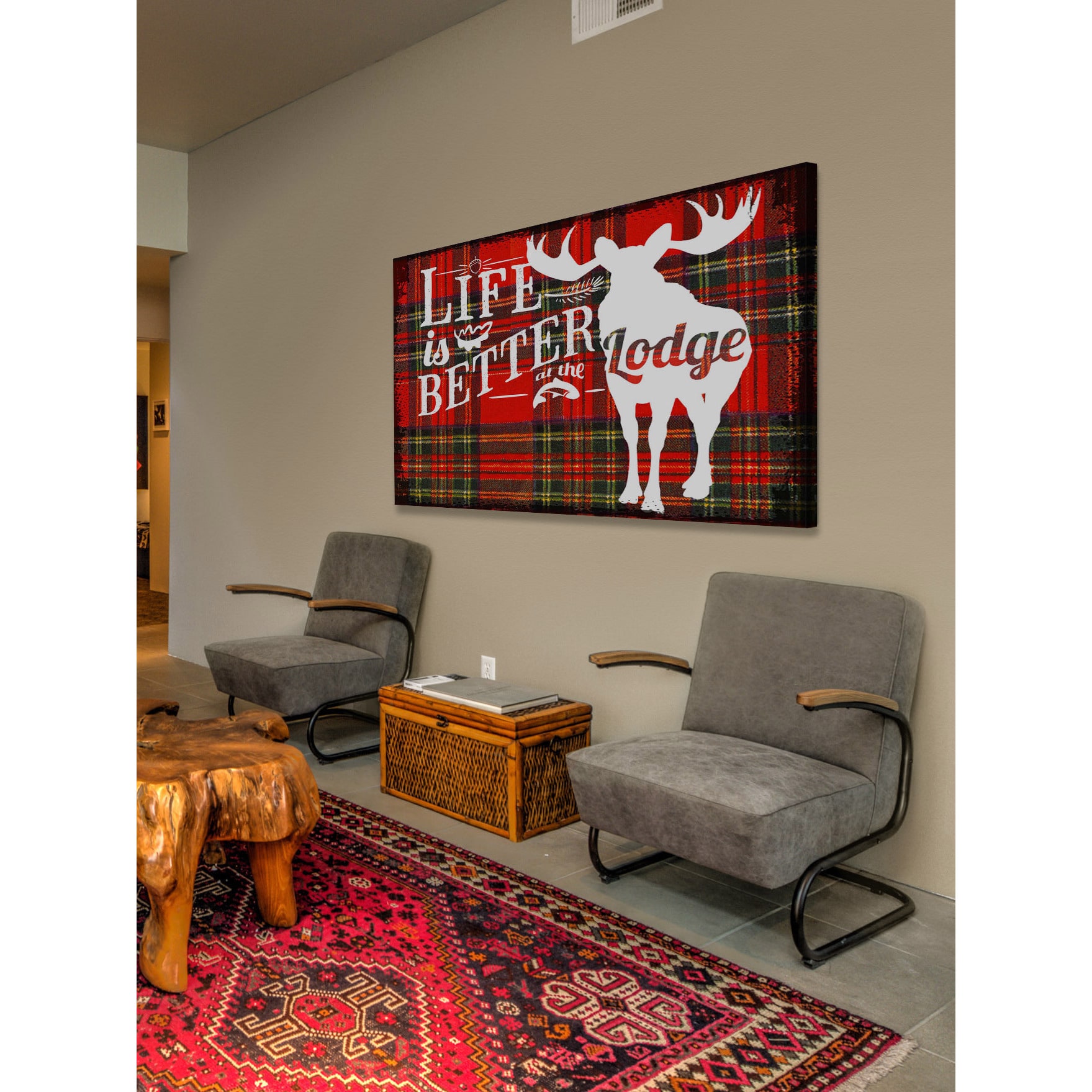 Marmont Hill "Lodge Life 2" Painting Print on Wrapped Canvas