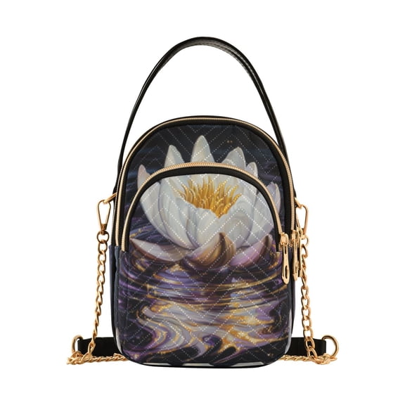 DIXRUYEE Cross Body Fashion Shoulder Waist Purse Bags Radiant Petals Pocket Handbags