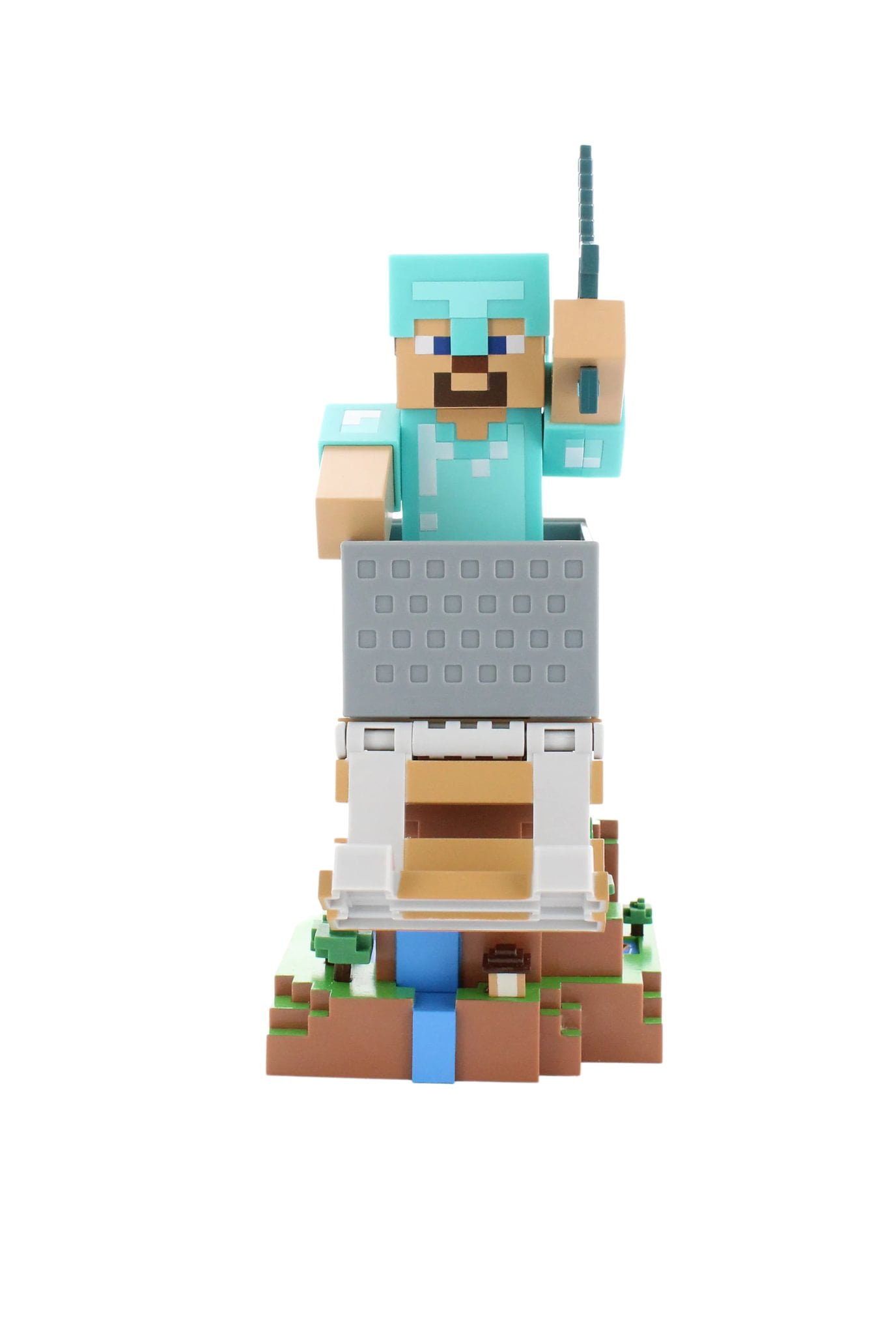 Exquisite Gaming Minecraft: Steve Cable Guy R.E.S.T support d'appareil de figurine à collectionner CG Steve_f