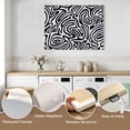 thumbnail image 6 of Black Swirling Lines Canvas Print Wall Art, Curves Waves Modern Abstract Wall Decor Modern Artwork Paintings Pictures for Living Room Framed and Stretched Ready to Hang 12" x 16", 6 of 9