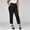 Black, variant on Nhthy Women's Office High Waist Straight Leg Ankle Pants, Wrinkle Resistant Fabric with Pockets, 9/10 Business Casual Trousers Gray XXXL