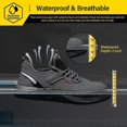 thumbnail image 2 of Waterproof Steel Toe Shoes For Men Women Lightght Slip Resistant Comfortable Fety Work Sneakers Construction, 2 of 5