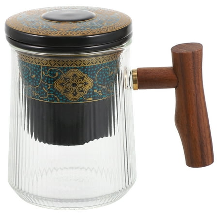 

BESTONZON 1 Set Coffee Cup Wooden Handle Ceramic Infuser Glass Water Cup Glass Tea Mugs