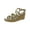 Latte Micro, variant on Womens Arloo Strappy Canvas Wedge Sandals