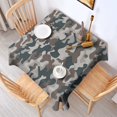 thumbnail image 2 of Beige Blue Camo Mixed Shapes Pattern Square Tablecloth,Waterproof Square Table Cover,Wipeable Spillproof Washable Table Cover for Home Kitchen Party Decor 52"x52"(132x132cm), 2 of 6
