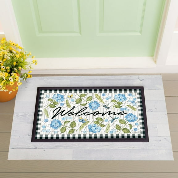 Dragonfly Welcome Embossed Floor Mat