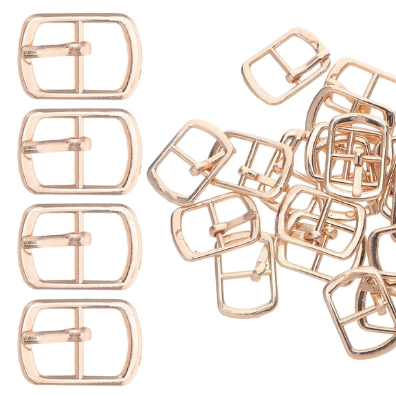 PENIKOKO 20Pcs Golden Metal Single Prong Pin Buckles Adjustable Strap Buckles for Backpack Belt Craft Accessories