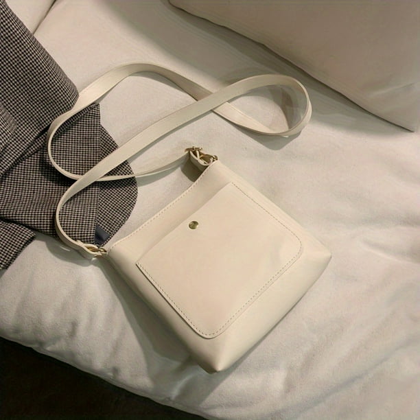 Mini Vegan Crossbody Tote Bag, Trendy PU Shoulder Bag, Women's Casual Handbag & Bucket Hobo Purse (7.87"x7.48"x1.98")