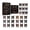 B, variant on XHKUYI 2026 Halloween Witch Advent Calendar, 24PCS Acrylic Witch Charms with Spooky Bows, 2D Halloween Desktop Decor & Collectible Gift for Teens Adults