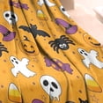 thumbnail image 3 of Colorful Halloween Pattern Blanket,Comfortable Soft Flannel Throw Blanket,All Season,Warm Lightweight Blankets for Sofa Bed Couch Living Room Chair,30"x40", 3 of 4